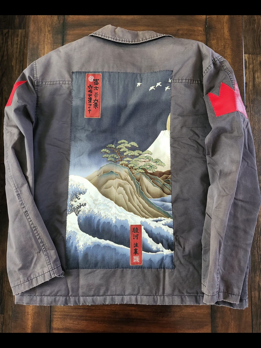 Men's Gray Artistic Back-Print Jacket - Infinite Expressio